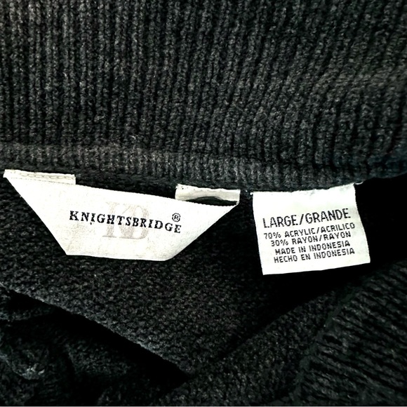 Knightsbridge Dark Grey Pullover Boyfriend Sweater Baggy Oversized Fit Large - Picture 7 of 8